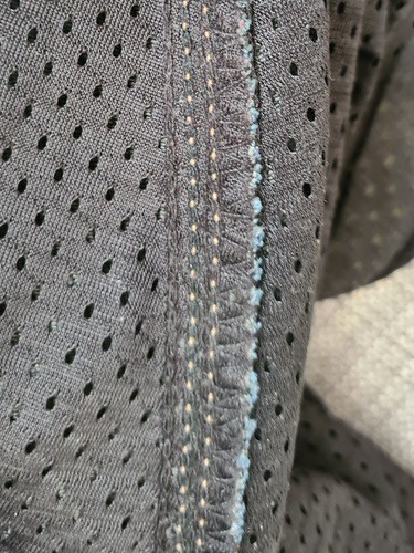 Close-up of the inside leg seam